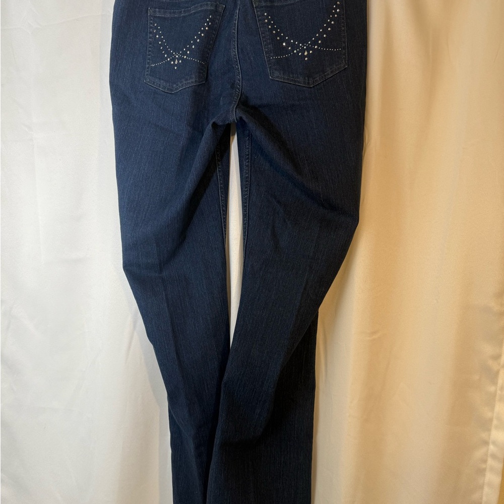 Elegant Dark Blue Straight Leg Jeans